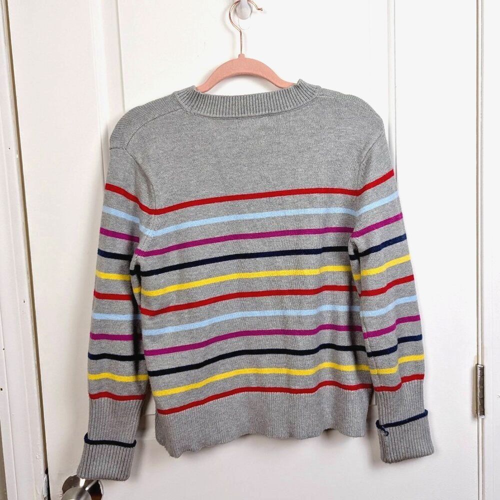 La Ligne x Target | Gray Multicolor Striped Crewneck Sweater Size Medium - Picture 2 of 6